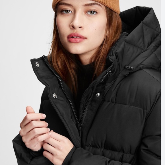 Gap Upcycled Puffer Coat in Black size S - Picture 2 of 12